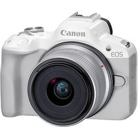 Canon EOS R50 with RF-S 18-45mm f4.5-6.3 IS STM Lens - White